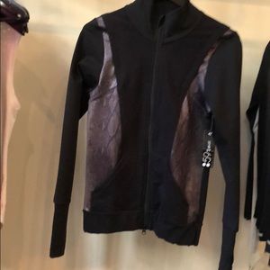 Snake print zip front sport jacket